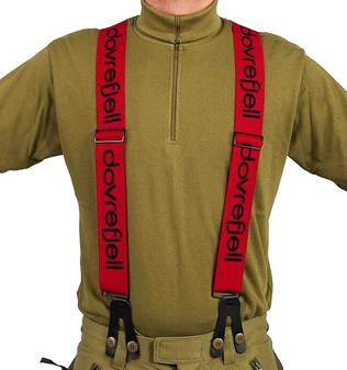 Dovrefjell Vision Henkselit Punainen, nappikiinnitys - Henkselit ja vyöt eränkäyntiin - 140-215-46860 - 1