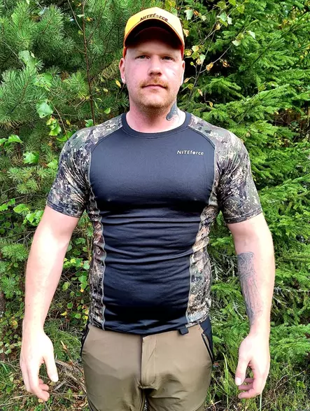 NITEforce Camo Tech t-paita - Lyhythihaiset ulkoilupaidat - 140-310 - 1