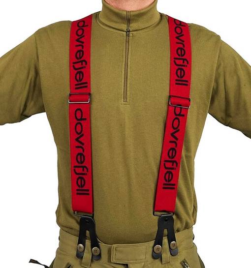 Dovrefjell Vision Henkselit Punainen, nappikiinnitys - Henkselit ja vyöt eränkäyntiin - 140-215-46860 - 1