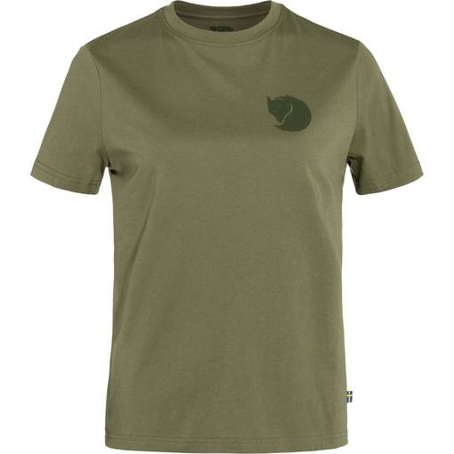 Fjällräven Boxy Logo Tee W Green - Naisten lyhythihaiset paidat - F87153-620 - 1