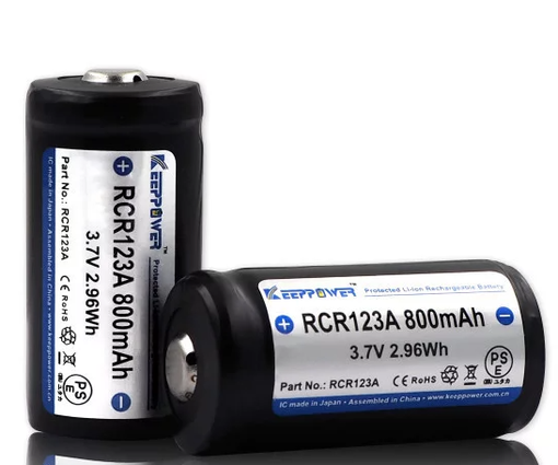 Keeppower 16340 Li-Ion 800mAh Akku - Virtalähteet riistakameroihin - 13281-800 - 1