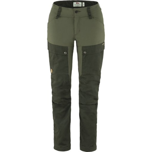 Fjällräven Keb Trousers Curved W Reg Naisten Ulkoiluhousut Vihreät - Naisten ulkoilu- ja vaellushousut - F89852-662 - 1