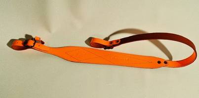 Nahkanasta De Luxe Asehihna Oranssi - Aseenkantohihnat ja hihnalenkit - NN306 - 1